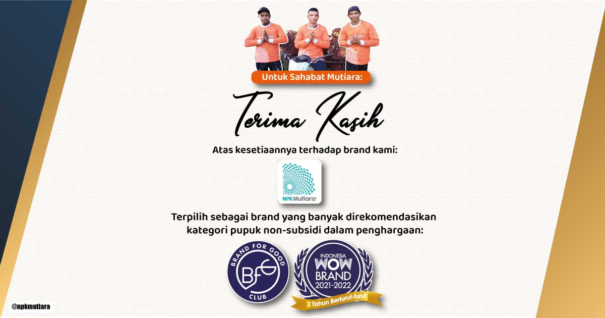 NPK Mutiara Menang Lagi di Indonesia WOW Brand!
