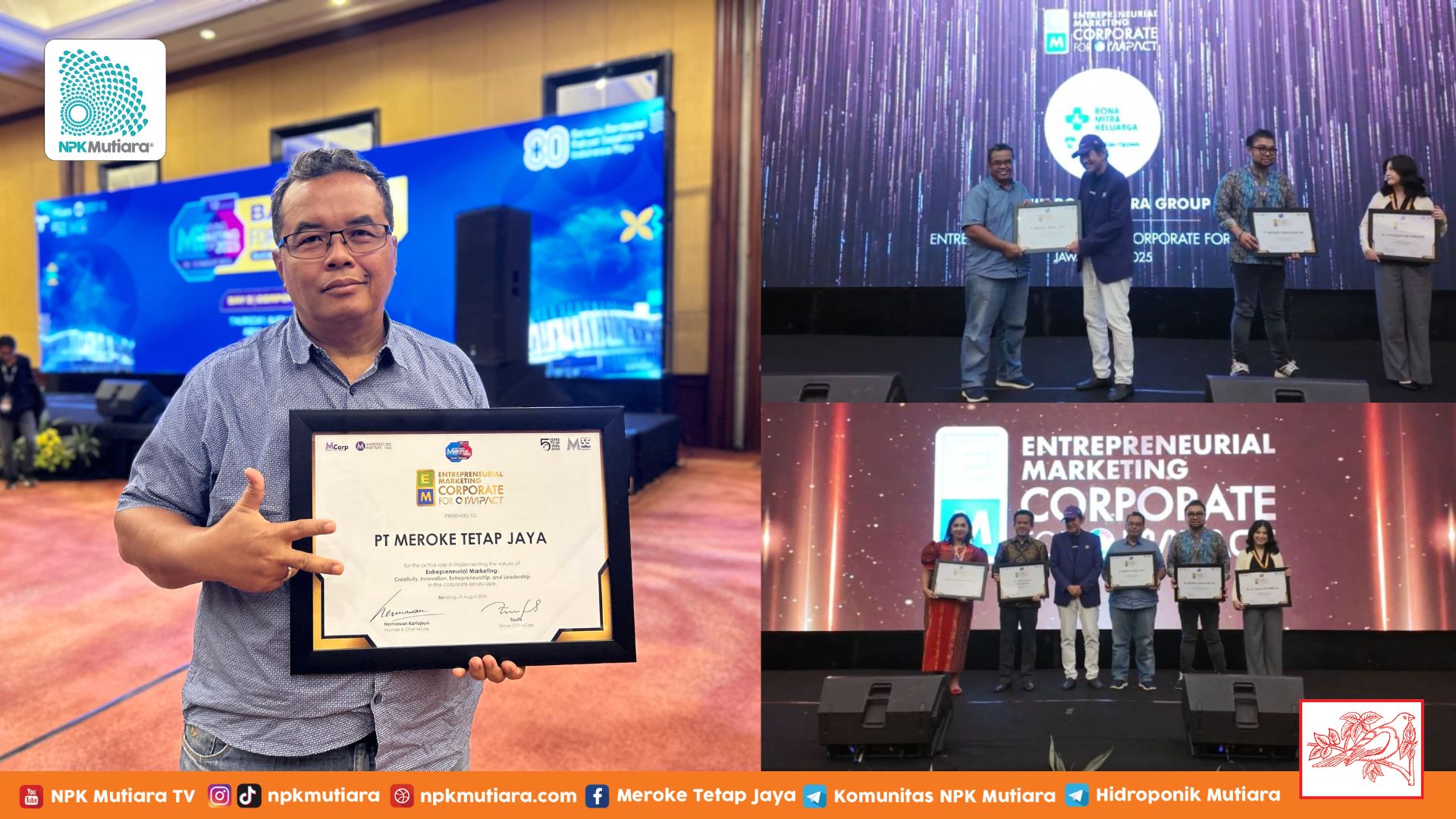 PT Meroke Tetap Jaya Sabet Penghargaan Entrepreneurial Marketing Corporate for IMPACT 2025